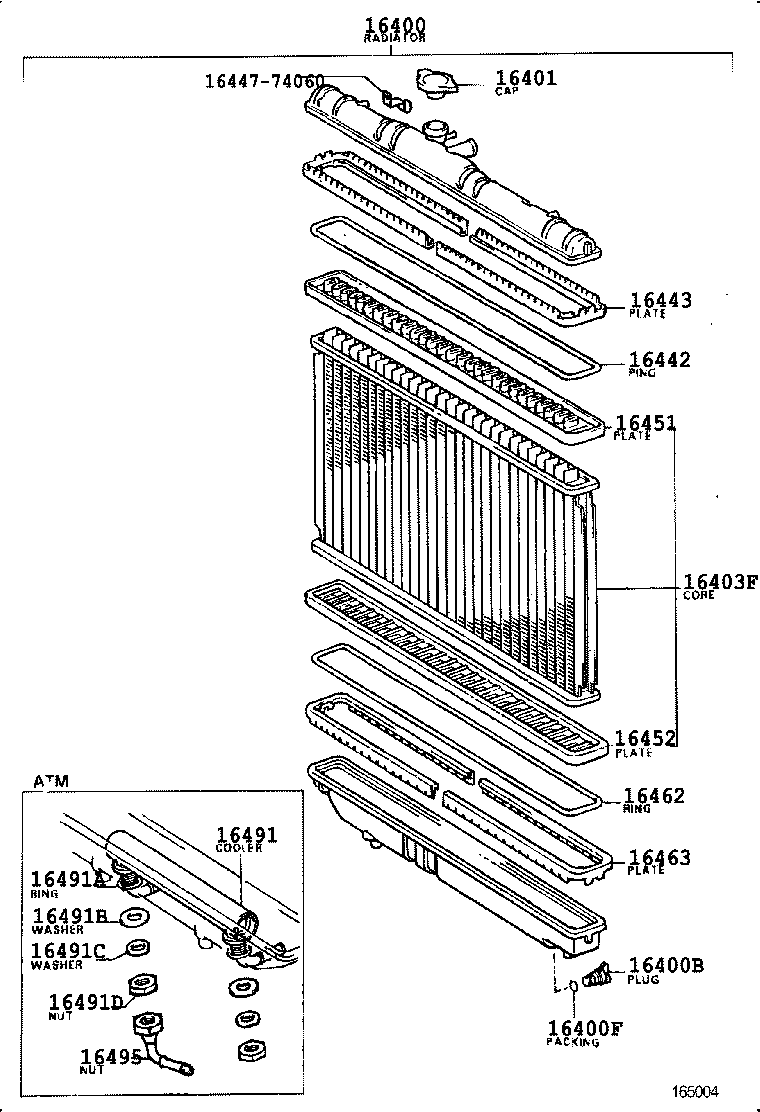 16405-74150 CAP SUB-ASSY, RESERVE TANK product image
