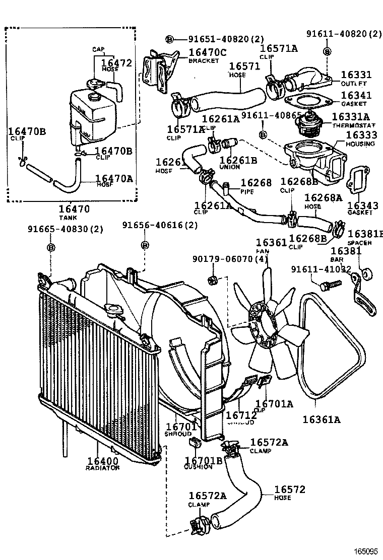 16400-63020 RADIATOR ASSY product image