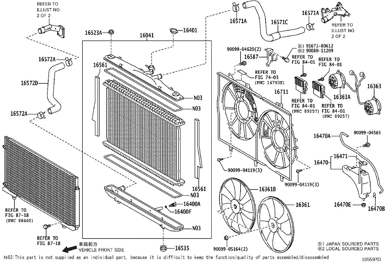 16041-0P210 RADIATOR ASSY, NO.2 product image