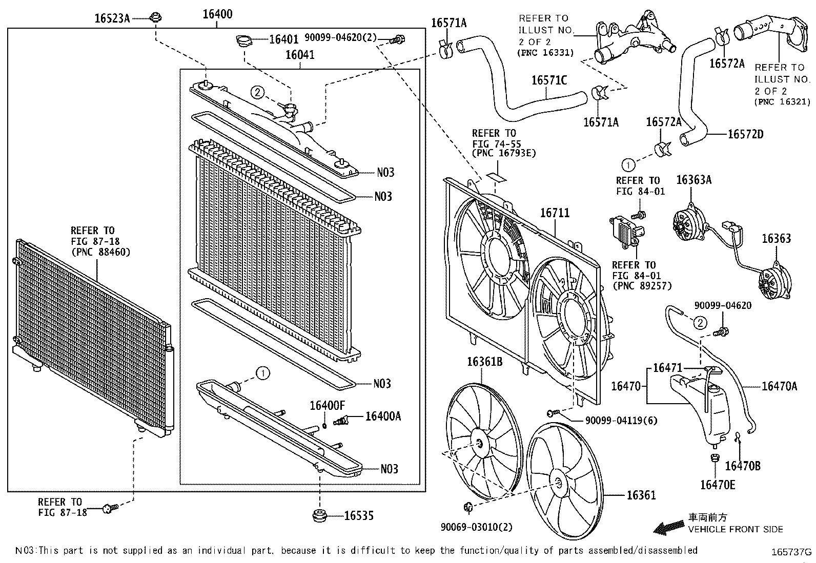 16041-0P260 RADIATOR ASSY, NO.2 product image