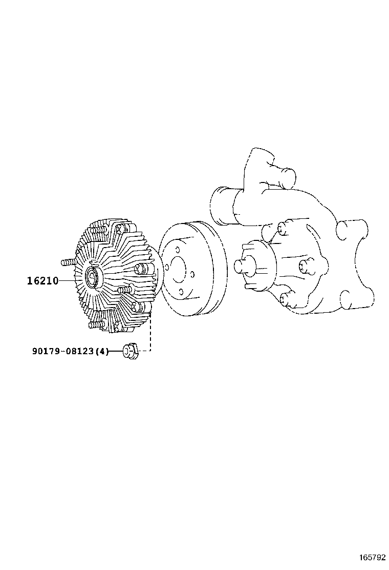 16100-69415 PUMP ASSY, ENGINE WATER product image