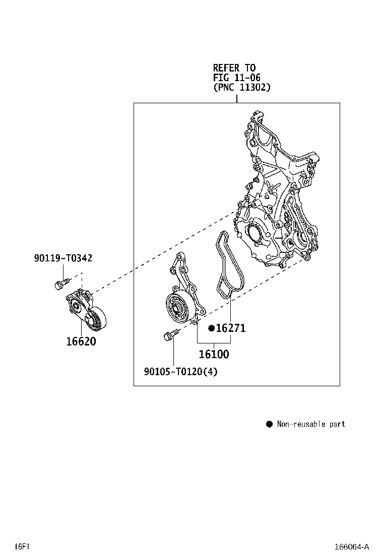16620-BZ010 TENSIONER ASSY, V-RIBBED BELT product image