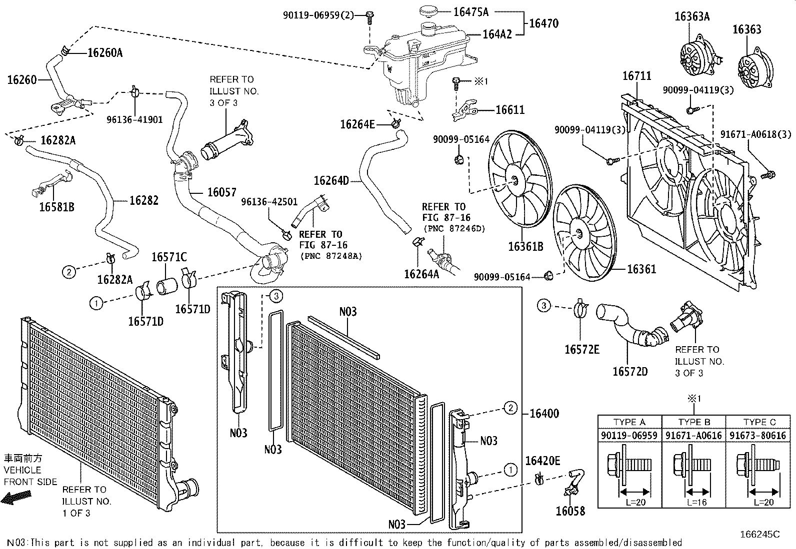 16260-53010 Water Bypass Hose Assembly product image