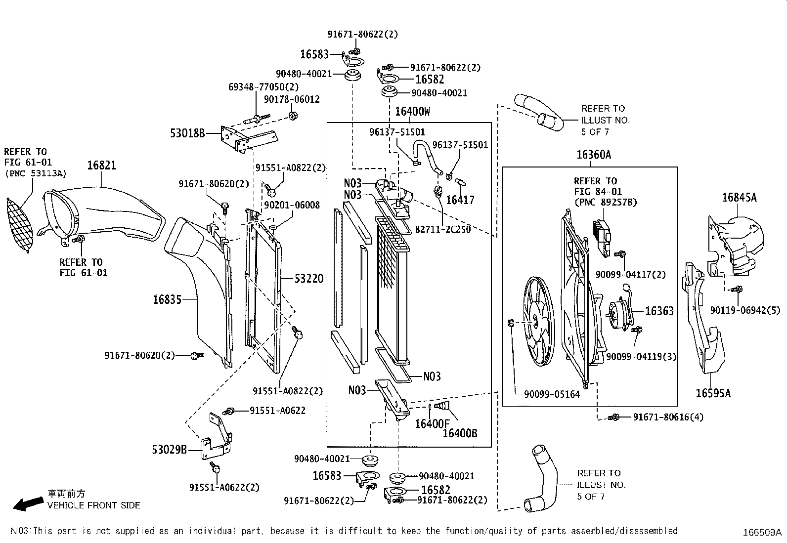 16206-45030 PIPE SUB-ASSY, WATER BY-PASS, NO.2 product image