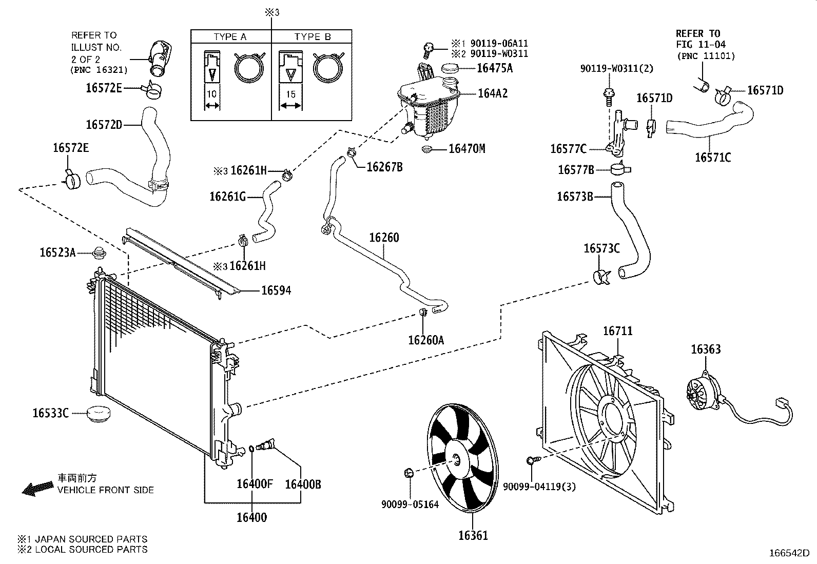 16267-0T170 Water Bypass Hose Assembly product image