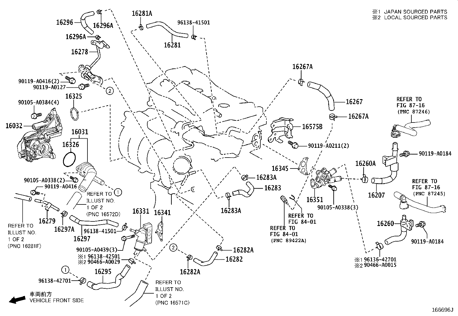 16057-F0010 HOSE SUB-ASSY, RADIATOR product image