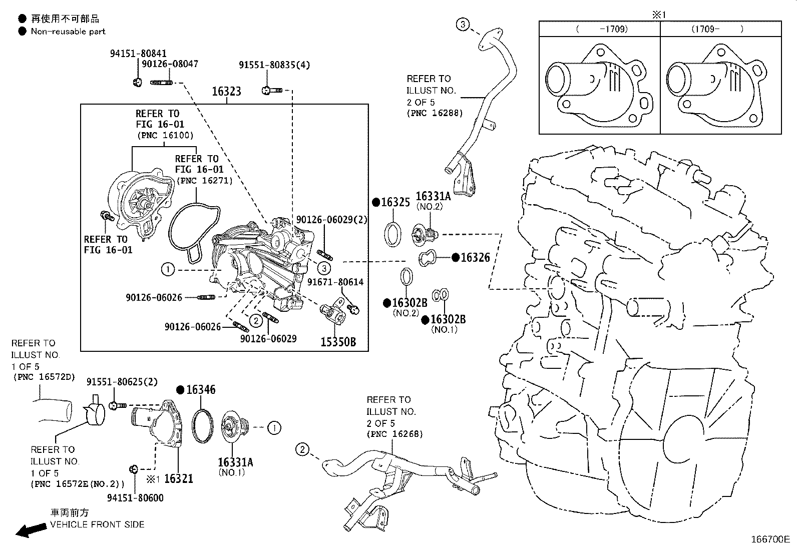 16021-36040 BRACKET SUB-ASSY, WATER PUMP product image