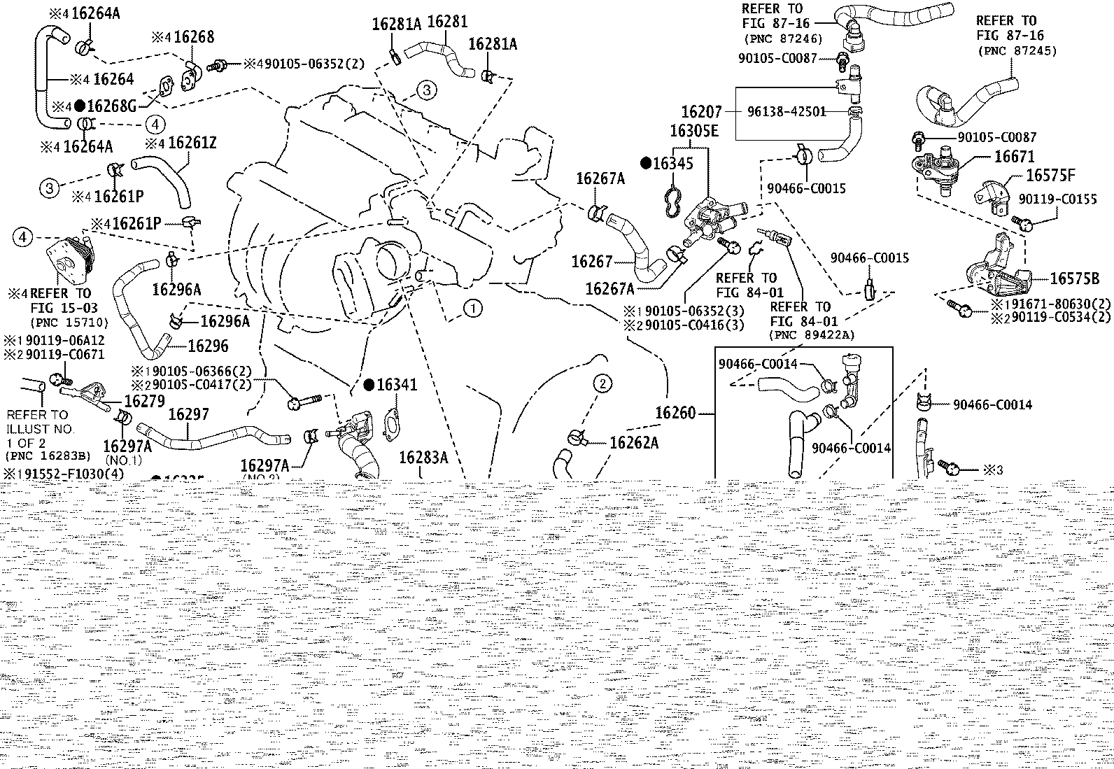 16207-F2020 PIPE SUB-ASSY, WATER BY-PASS, NO.3 product image