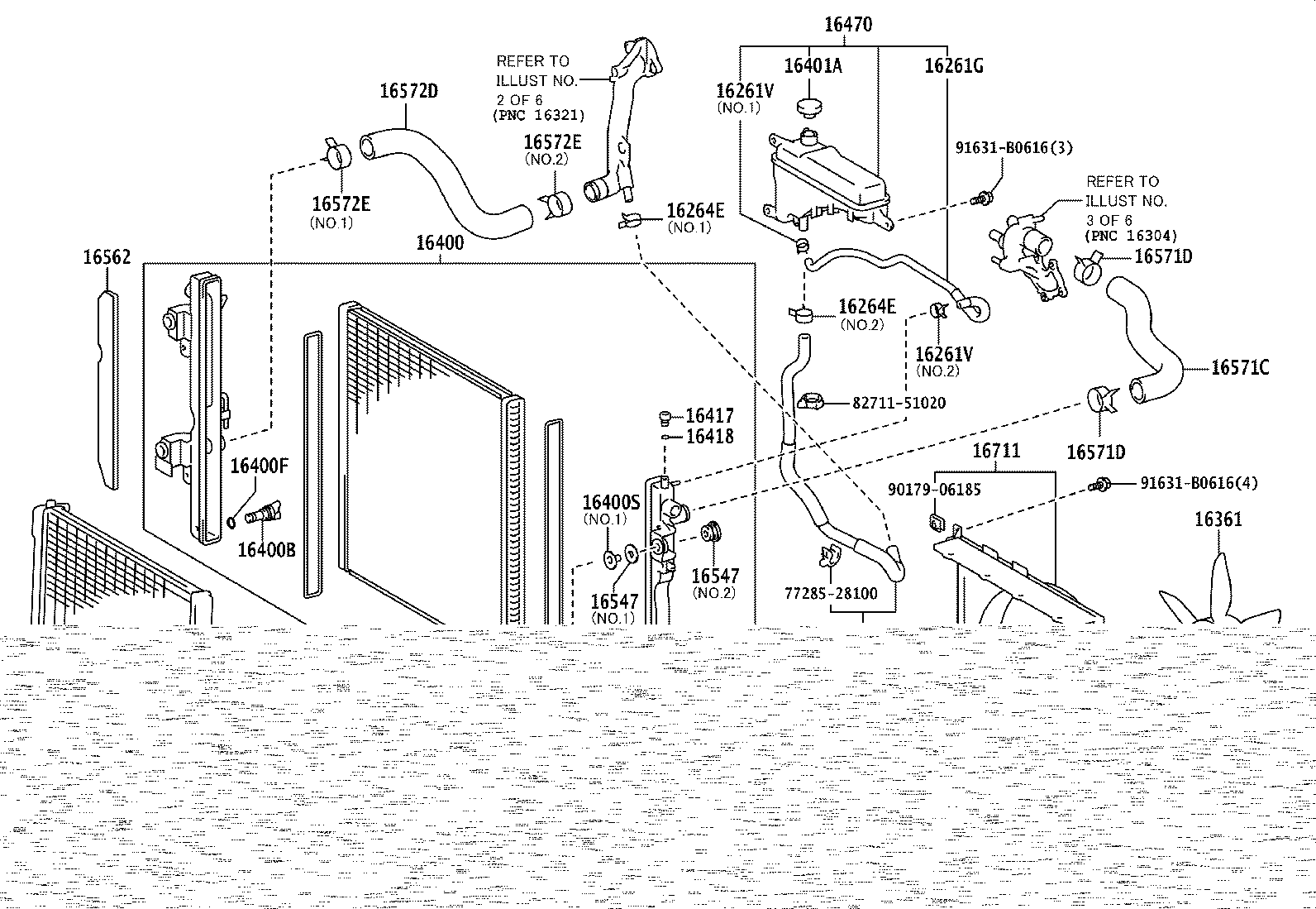16027-11040 PIPE SUB-ASSY, TURBO WATER, NO.1 product image