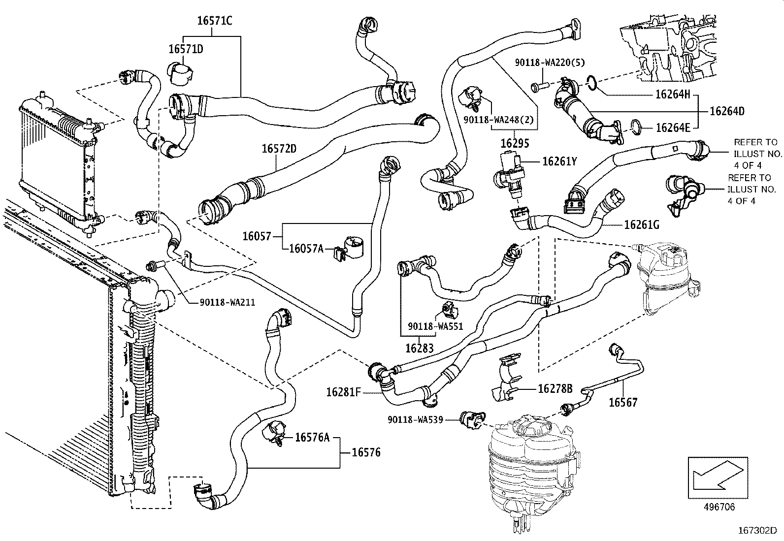 16571-WAA02 HOSE, RADIATOR, NO.1 product image