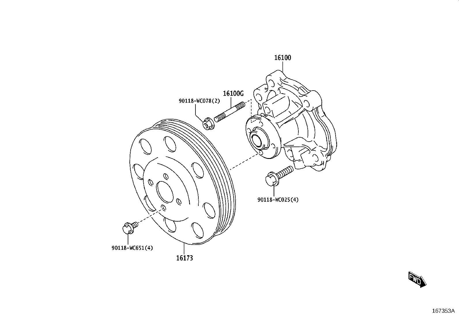 90118-WC003 BOLT, STUD(FOR WATER PUMP SET) product image