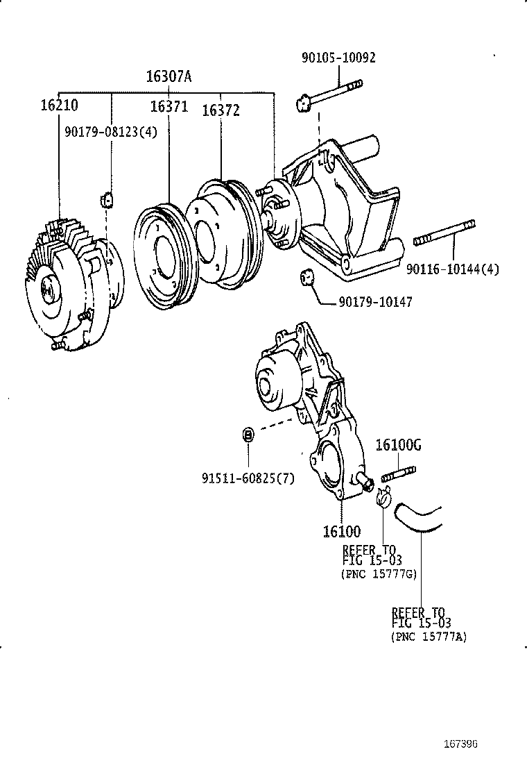 16100-69396 PUMP ASSY, ENGINE WATER product image