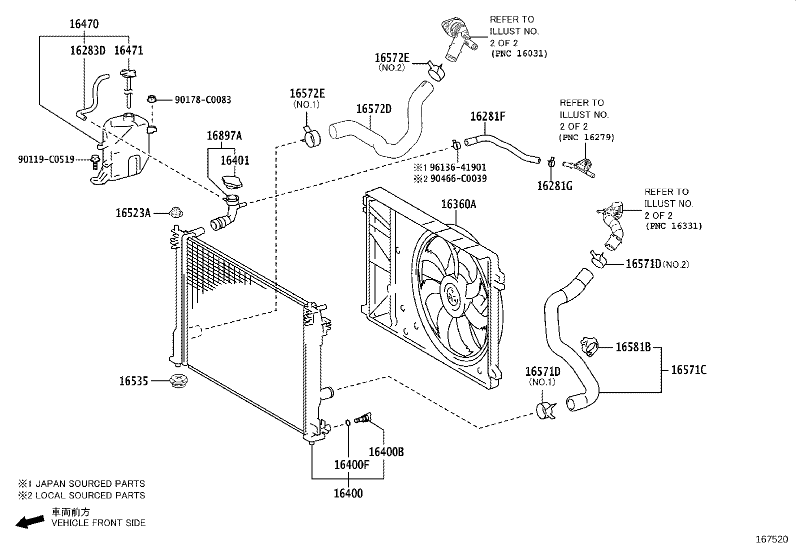 16032-F0030 HOUSING SUB-ASSY, WATER INLET W/WATER PUMP product image