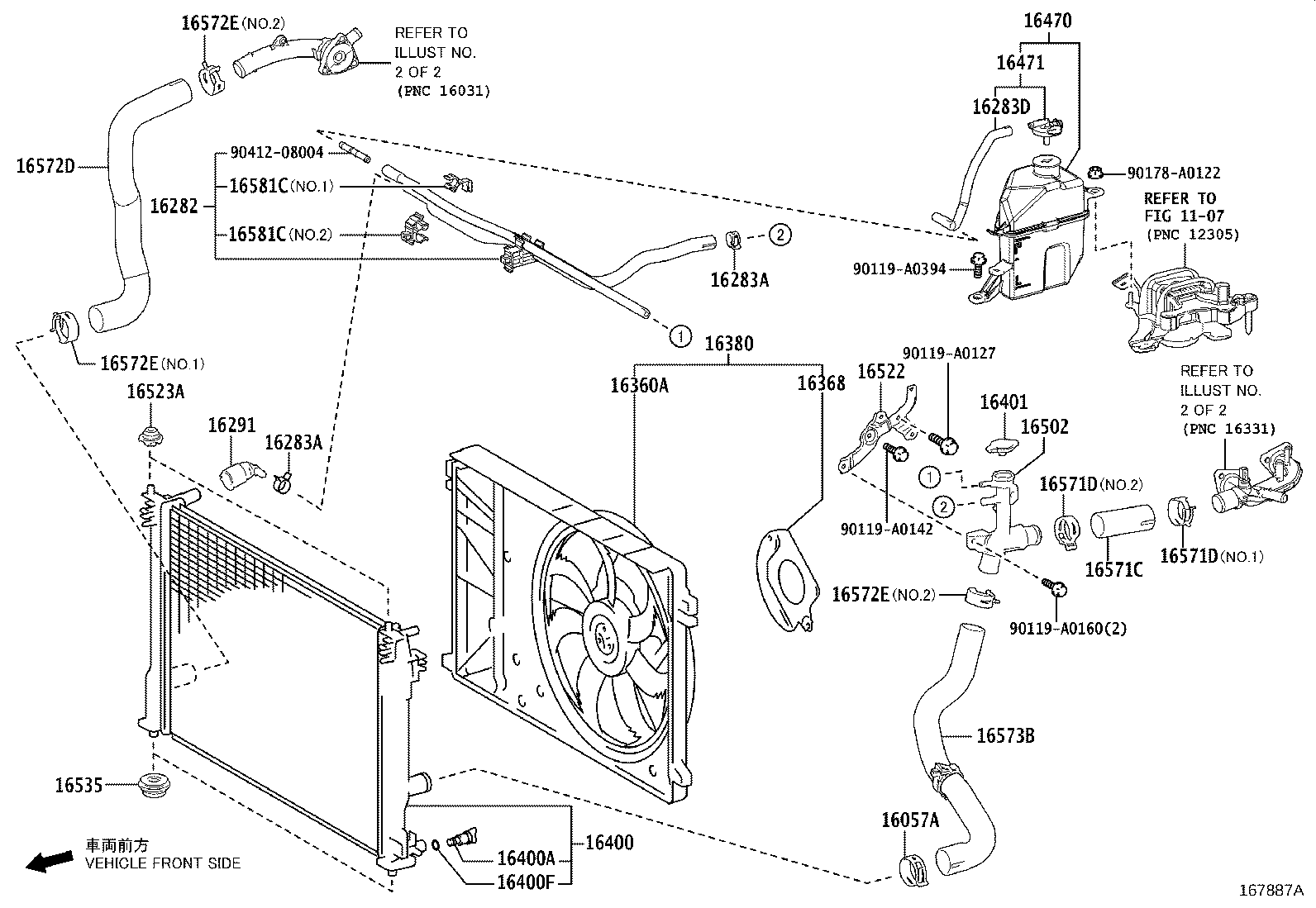 16057-F0010 HOSE SUB-ASSY, RADIATOR product image