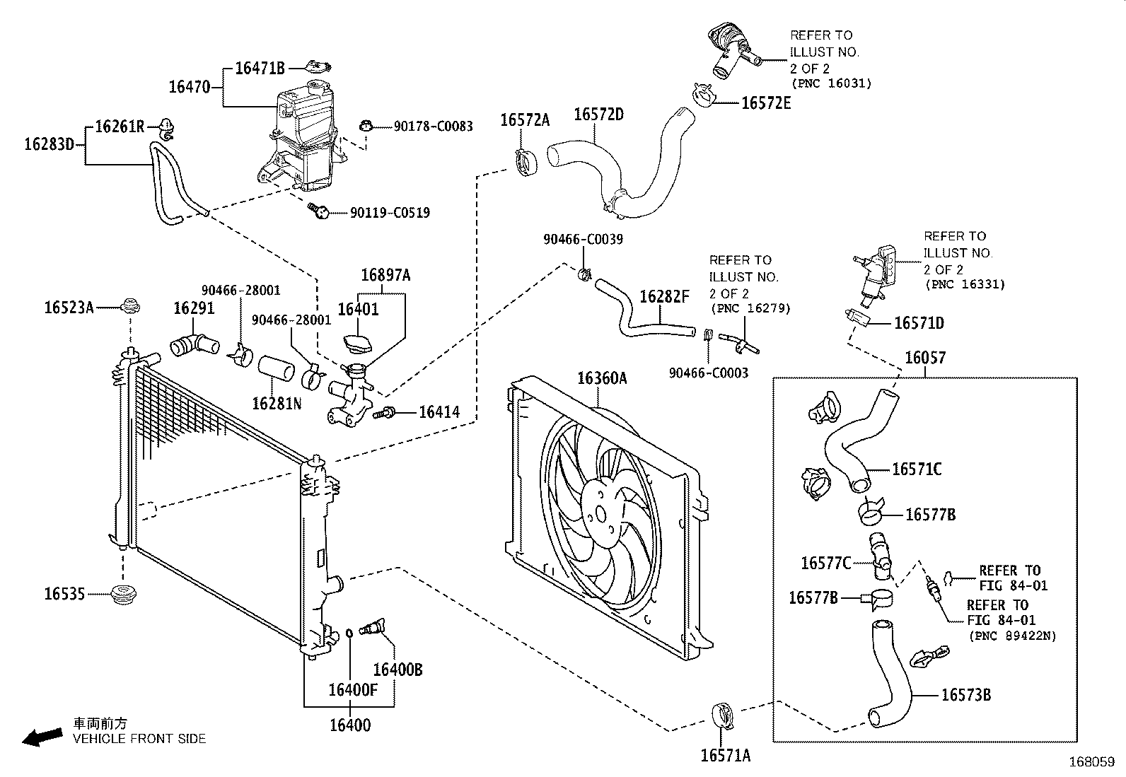 16057-F0110 HOSE SUB-ASSY, RADIATOR product image