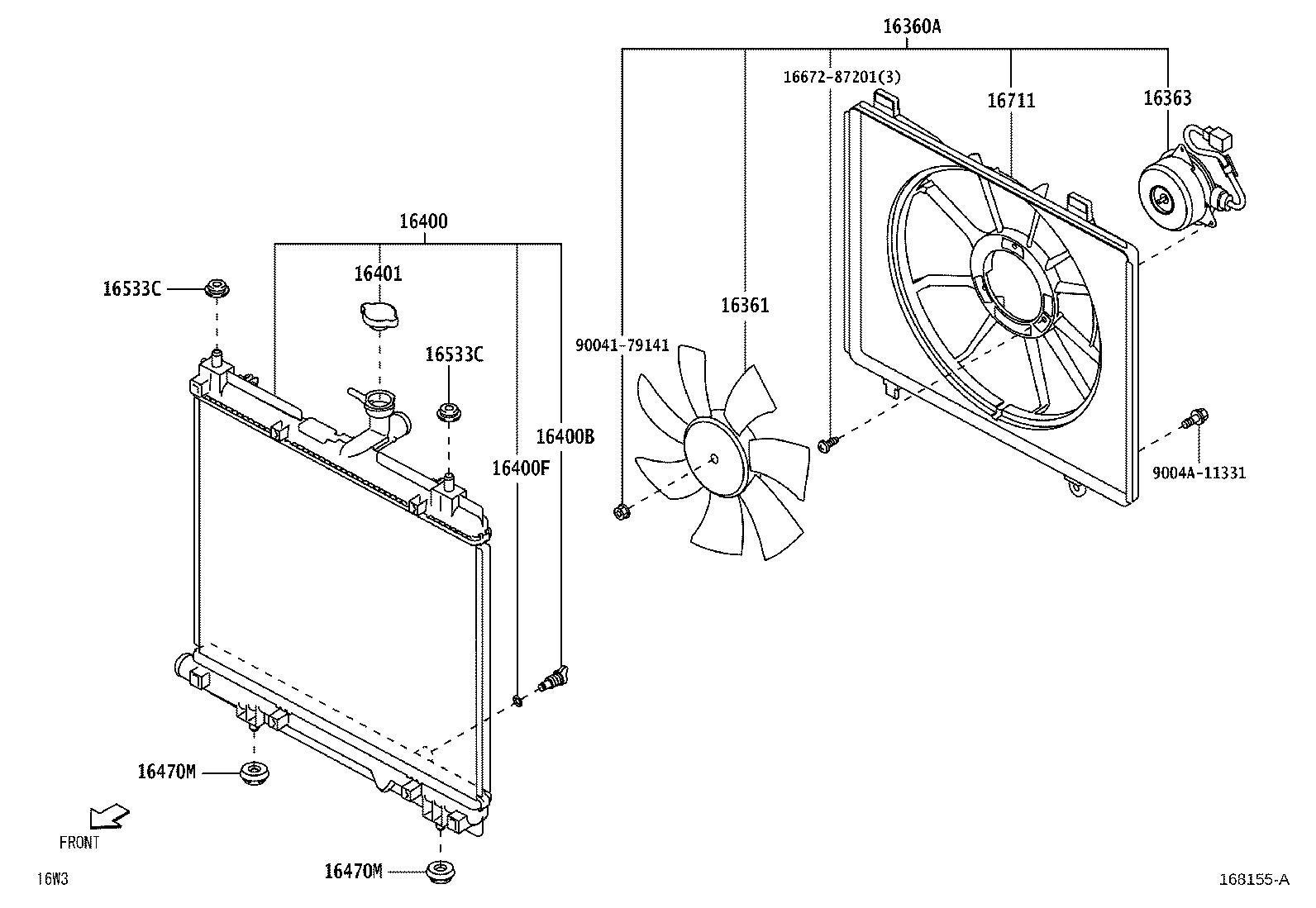 16360-BZ400 FAN ASSY, W/MOTOR product image