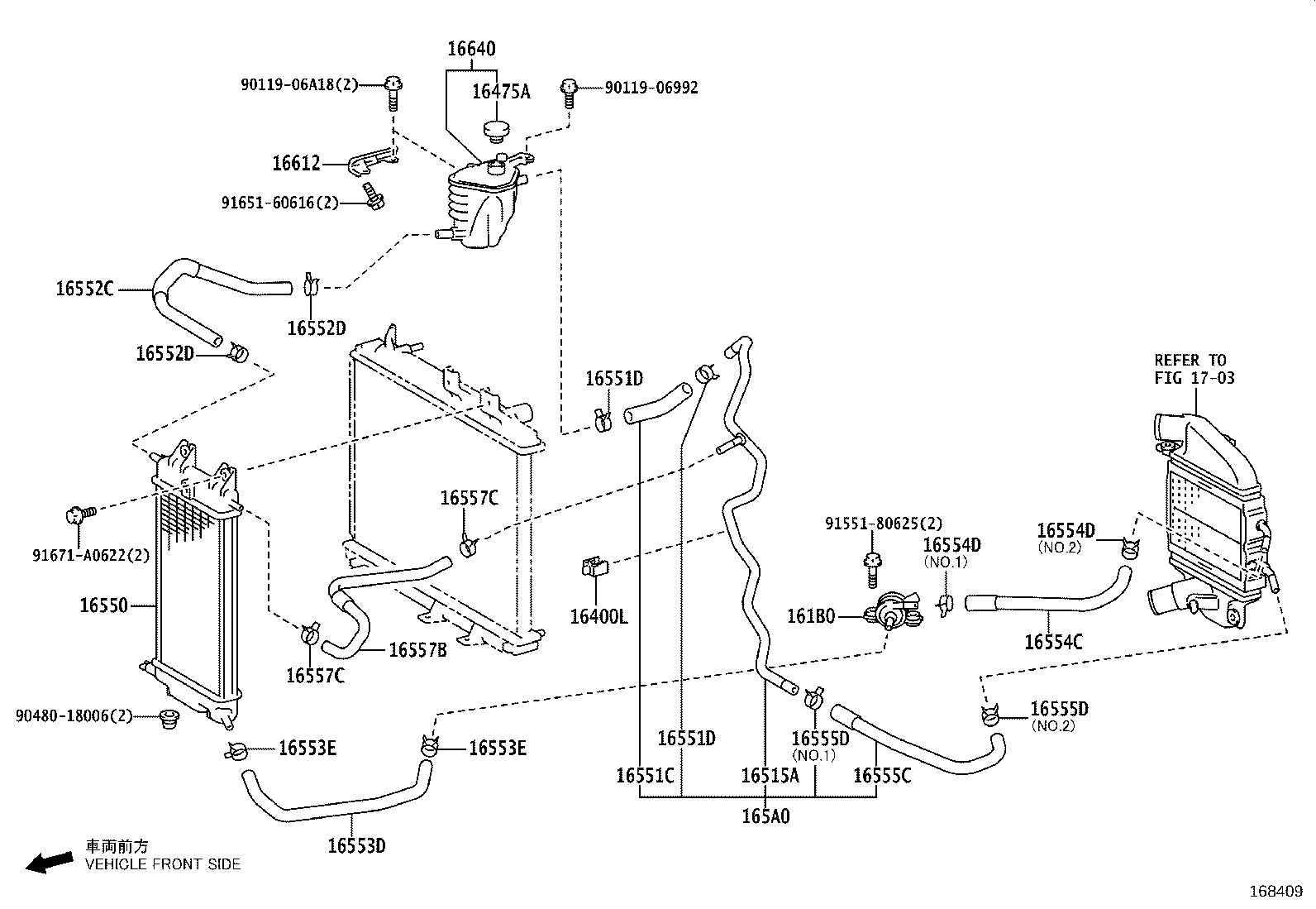 16206-78730 PIPE SUB-ASSY, WATER BY-PASS, NO.3 product image