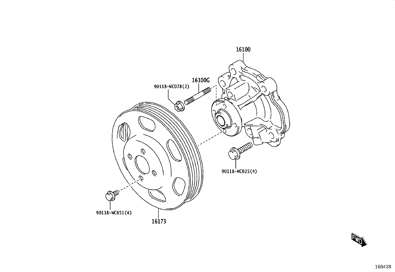 16620-WC003 TENSIONER SUB-ASSY, V-RIBBED BELT product image