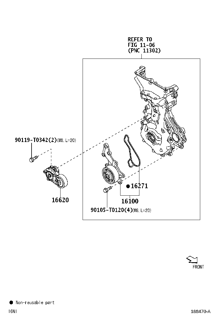 16271-BZ090 GASKET, WATER PUMP product image