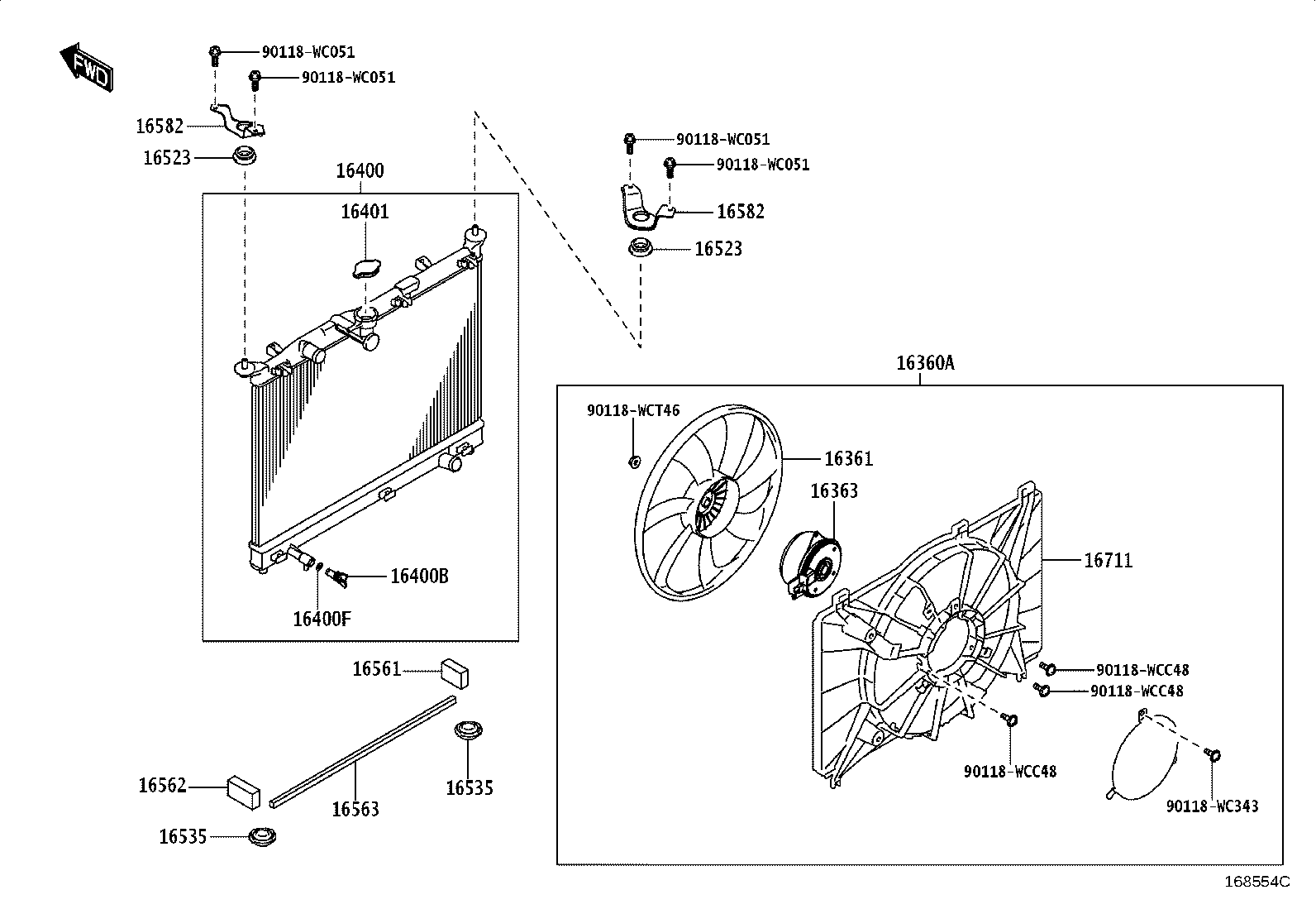 16032-15200 HOUSING SUB-ASSY, WATER INLET W/WATER PUMP product image