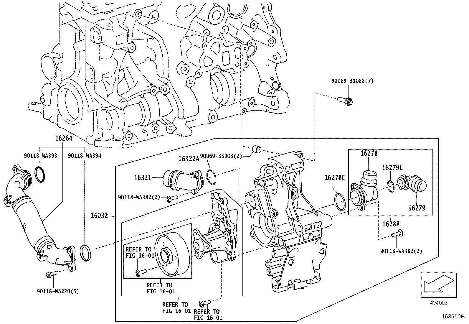 16670-WAA03 Coolant Water Valve product image