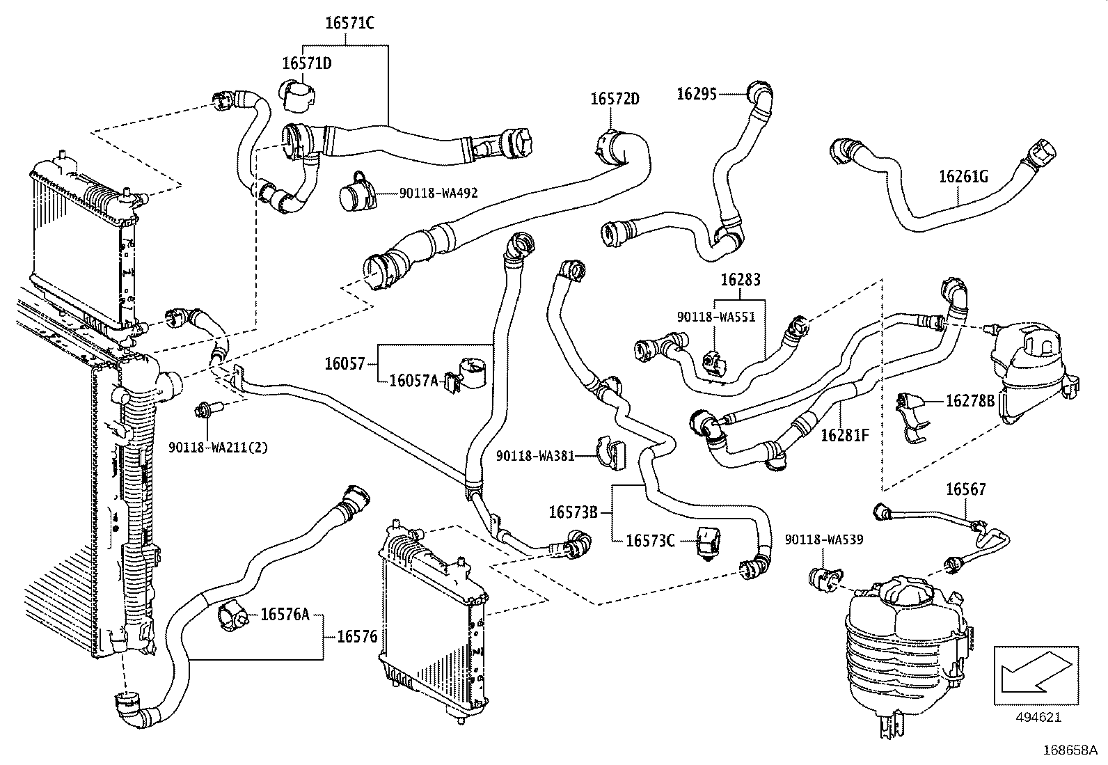 16670-WAA03 Coolant Water Valve product image