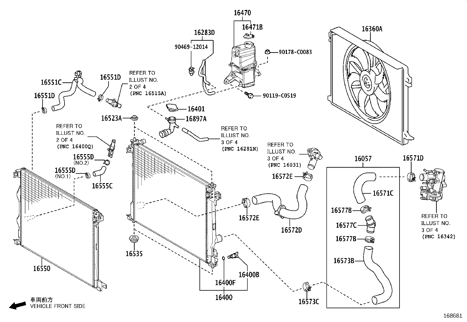 16207-F0070 PIPE SUB-ASSY, WATER BY-PASS, NO.2 product image