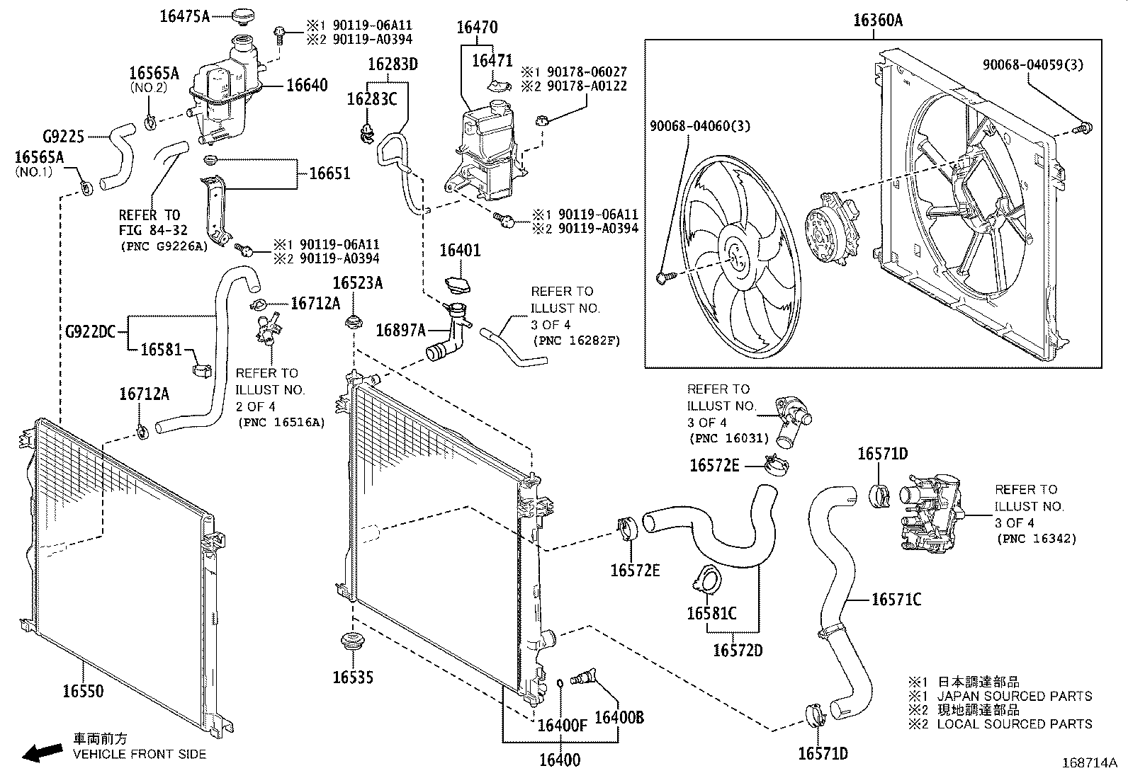 16260-F0210 Water Bypass Hose Assembly product image