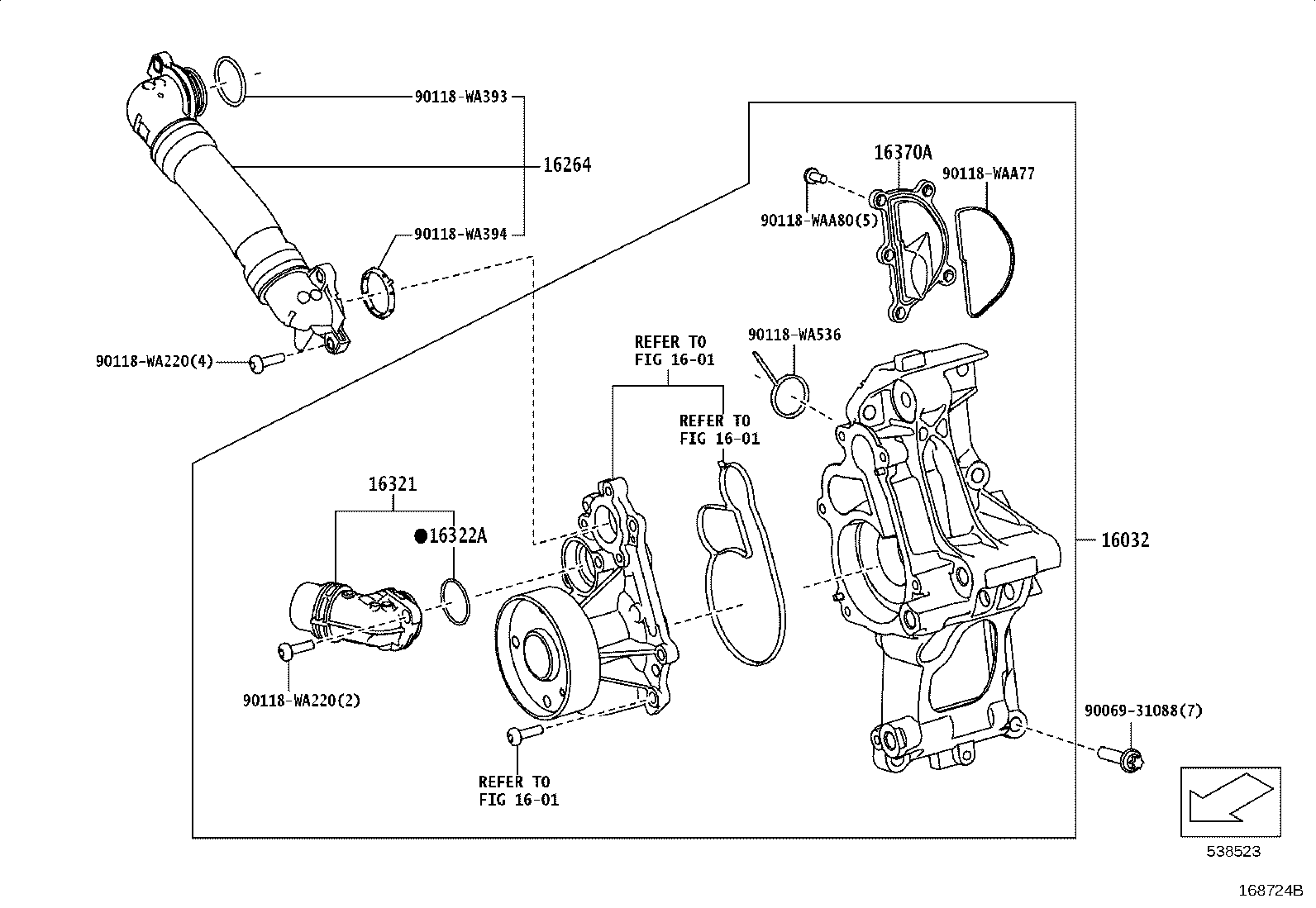 16670-WAA03 Coolant Water Valve product image