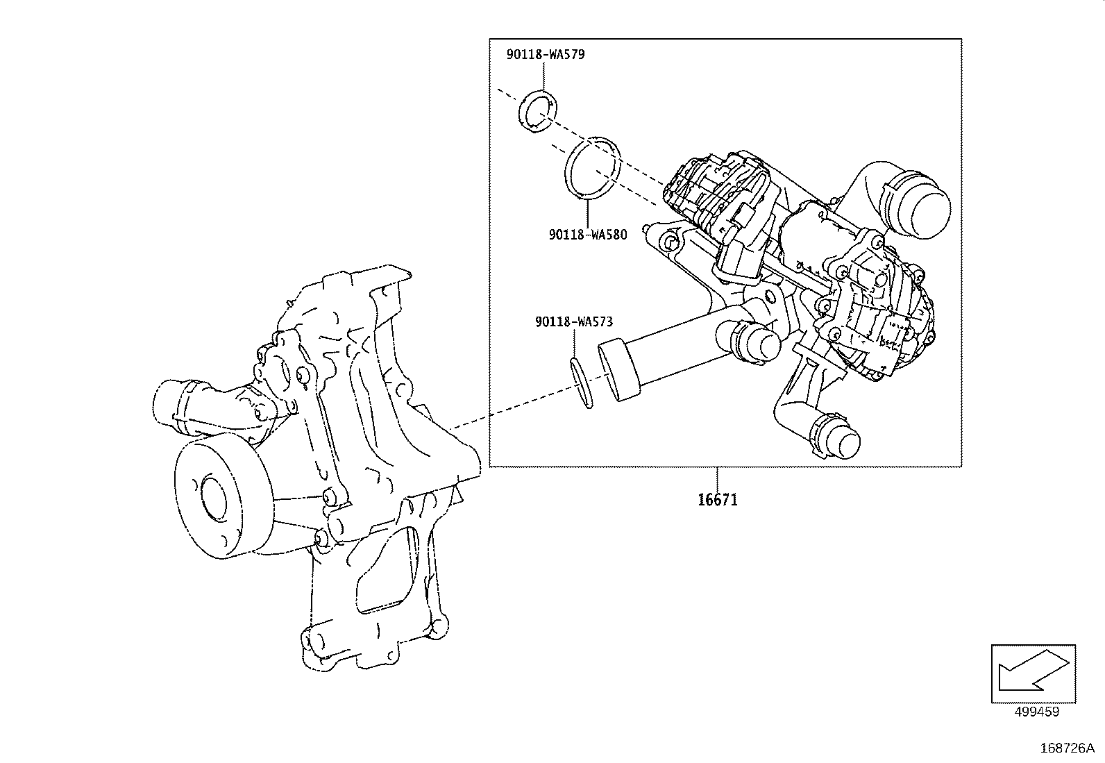 16670-WAA03 Coolant Water Valve product image