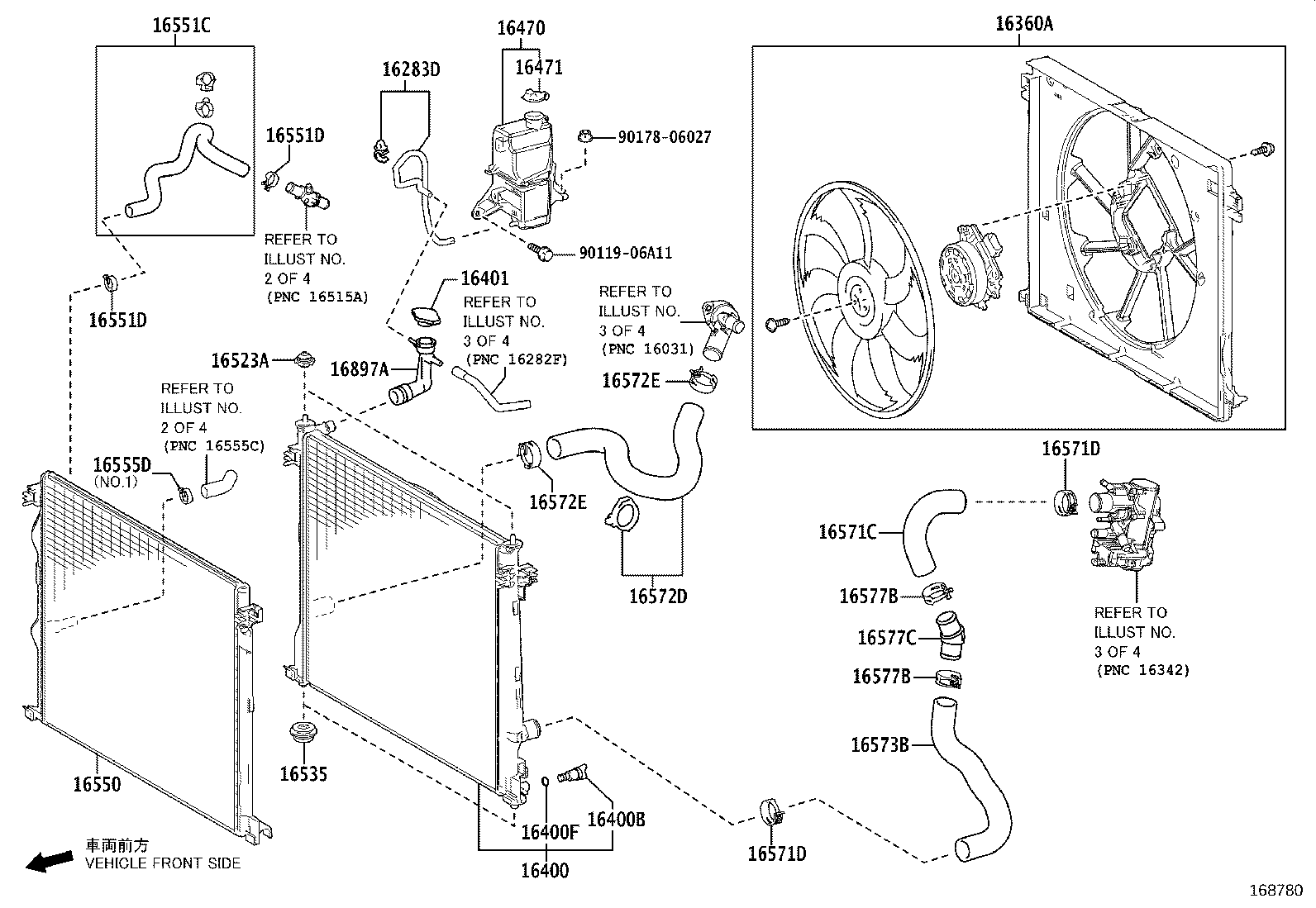 16206-25040 Water Bypass Pipe product image