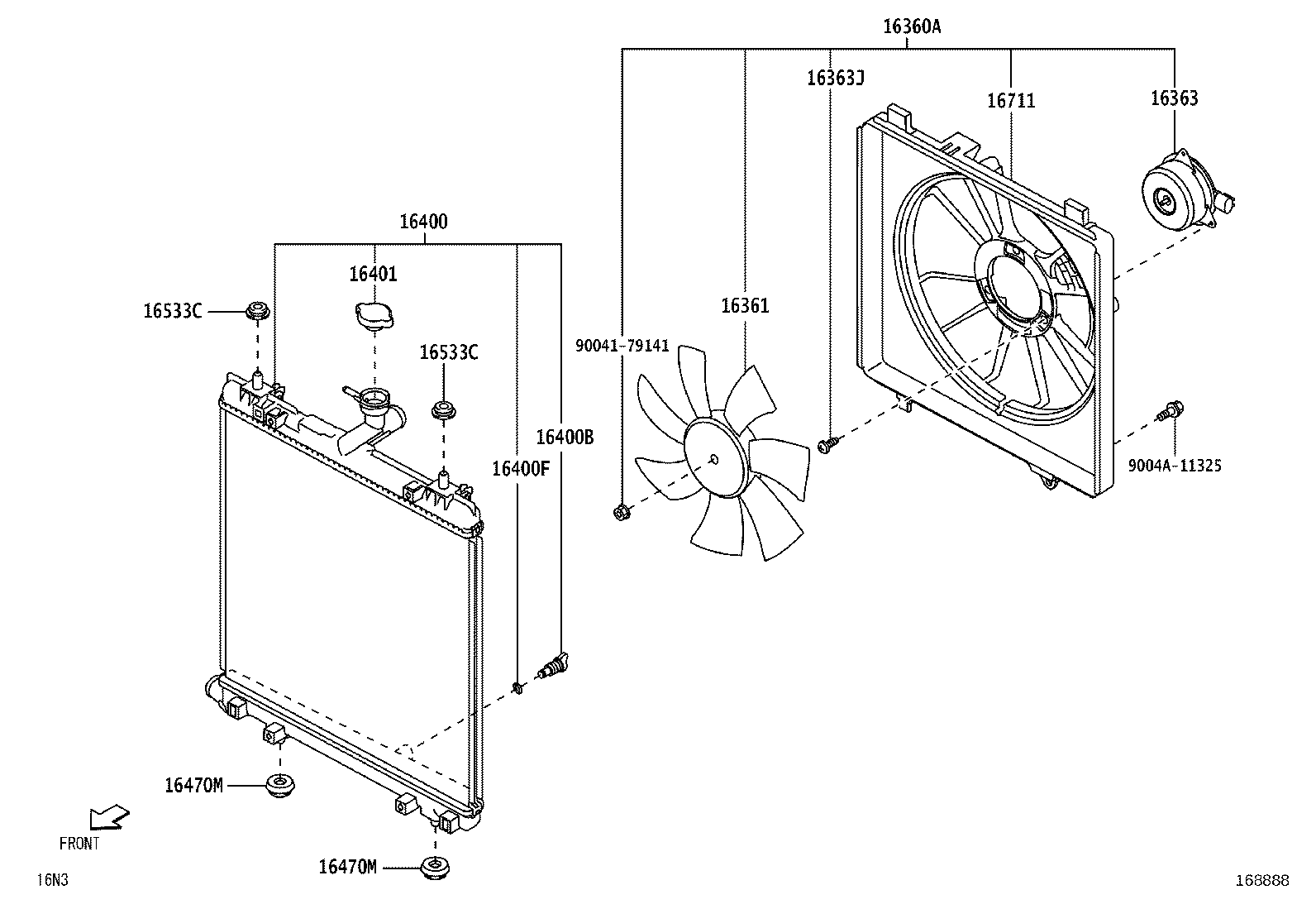 16711-BZ340 SHROUD, FAN product image
