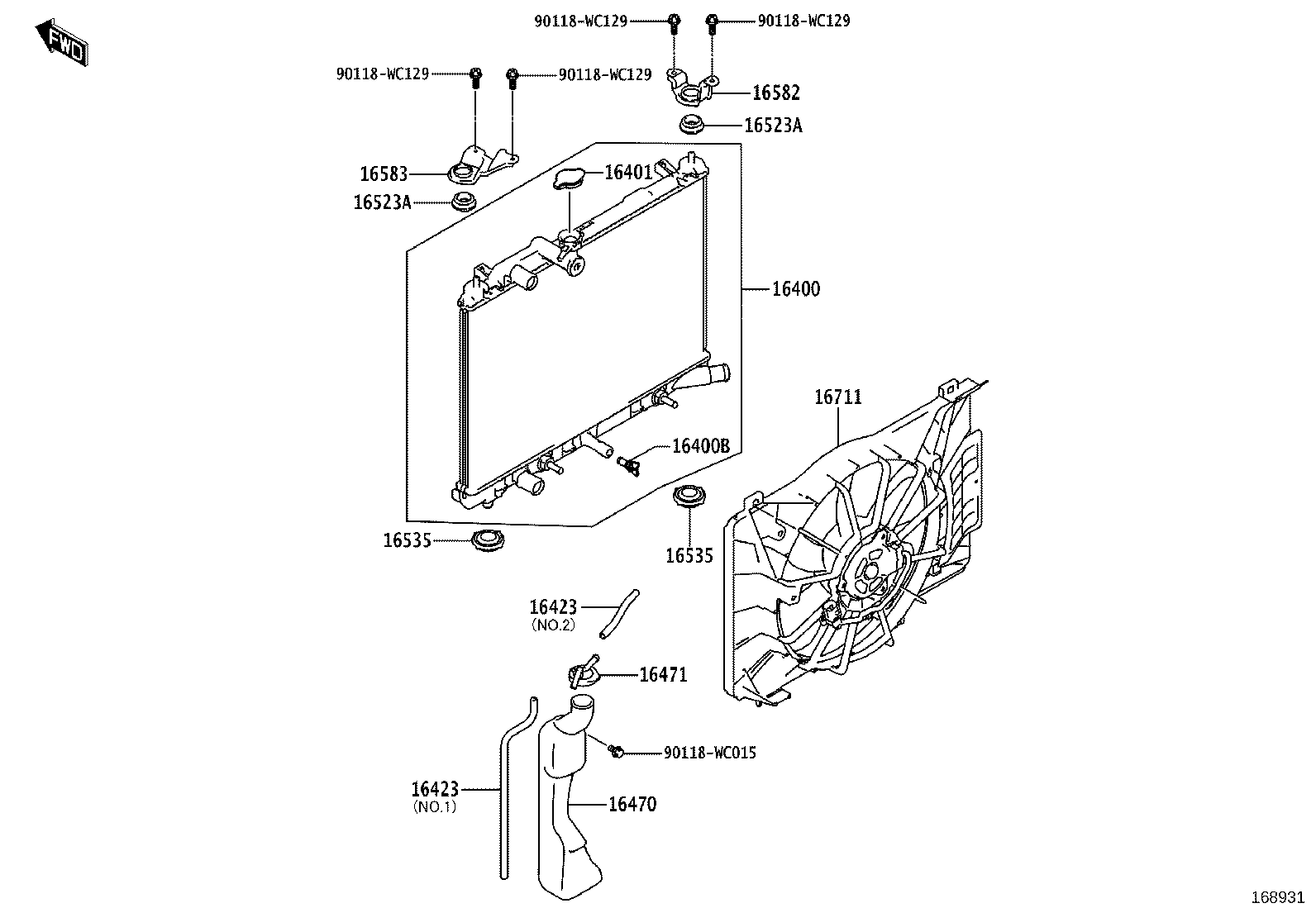 87245-WC010 HOSE, WATER BY-PASS, NO.1 product image