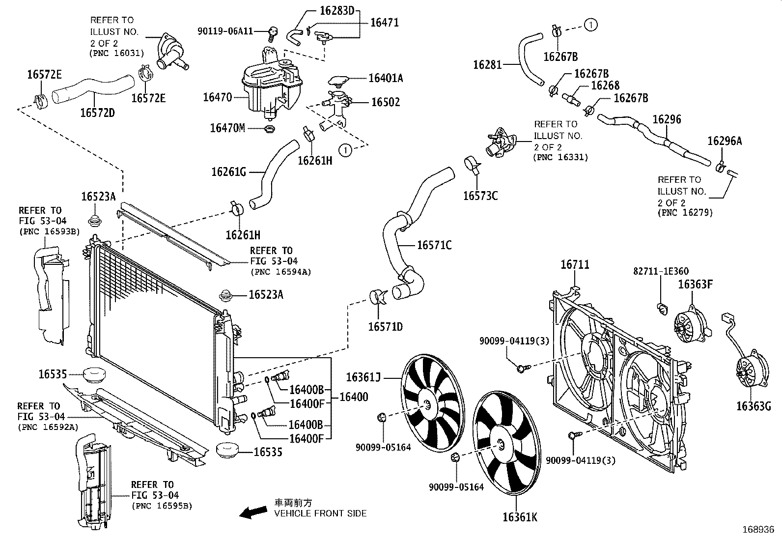 16264-47080 HOSE, WATER BY-PASS, NO.3 product image