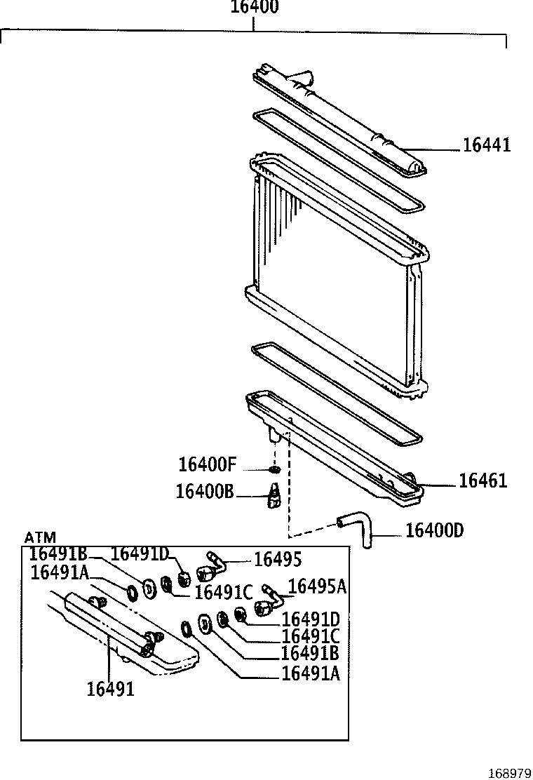 16268-76050 PIPE, WATER BY-PASS, NO.1 product image
