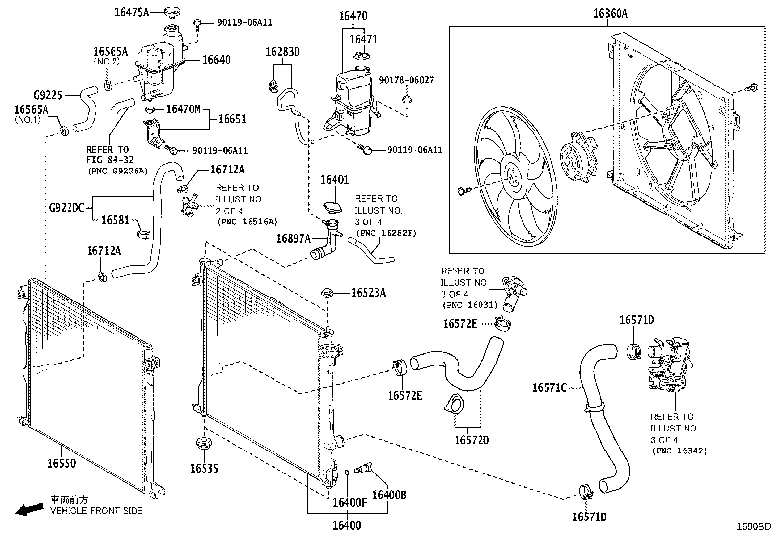16207-V2010 PIPE SUB-ASSY, WATER BY-PASS, NO.2 product image