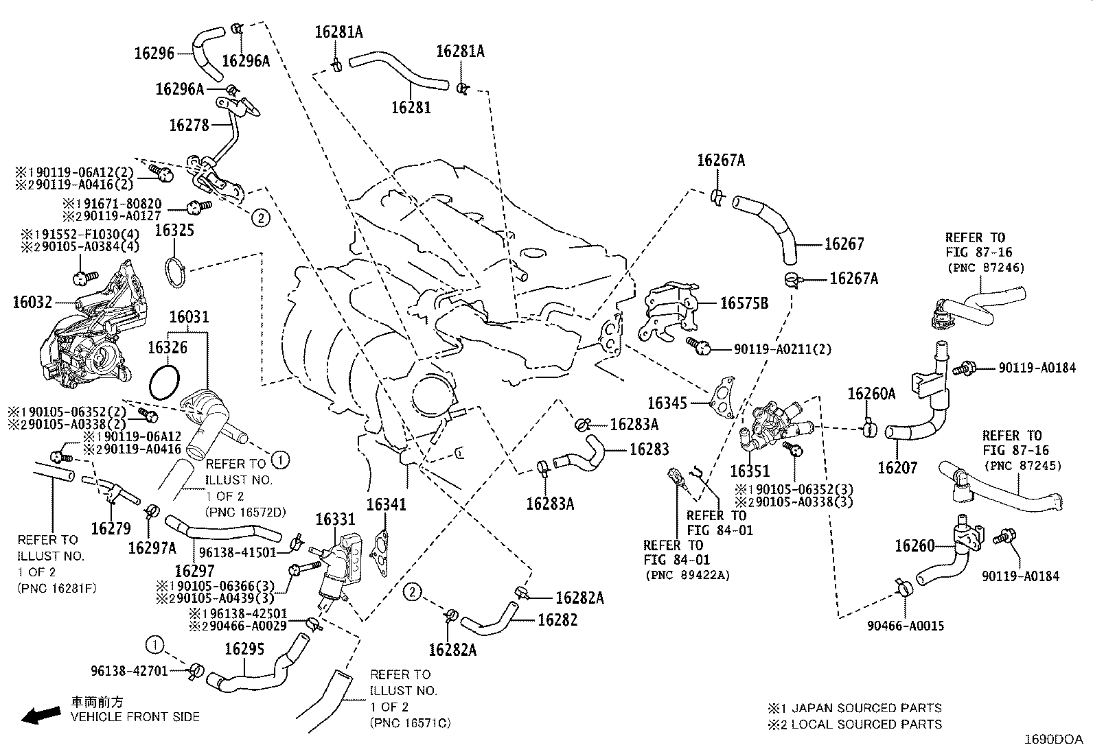 16032-F0040 HOUSING SUB-ASSY, WATER INLET W/WATER PUMP product image