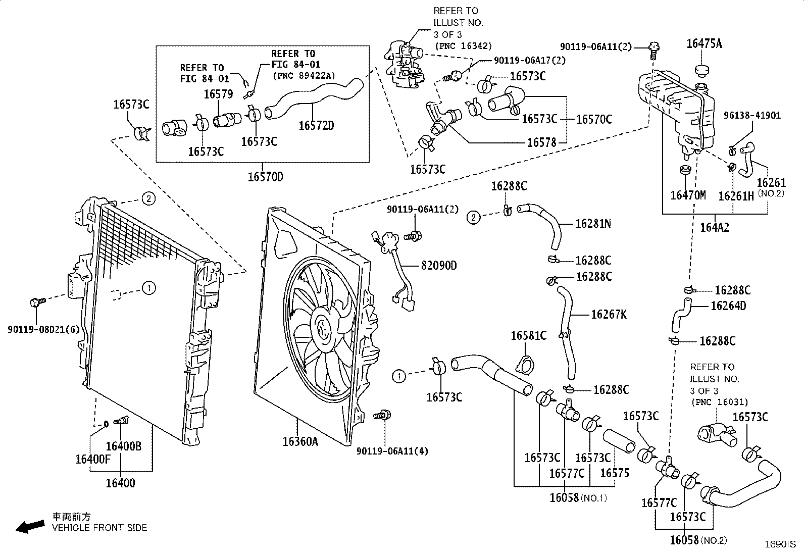 16058-25080 HOSE SUB-ASSY, RADIATOR, NO.2 product image