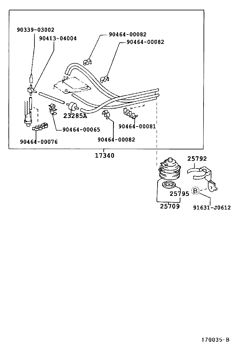 23841-62040 CLAMP, FUEL HOSE product image
