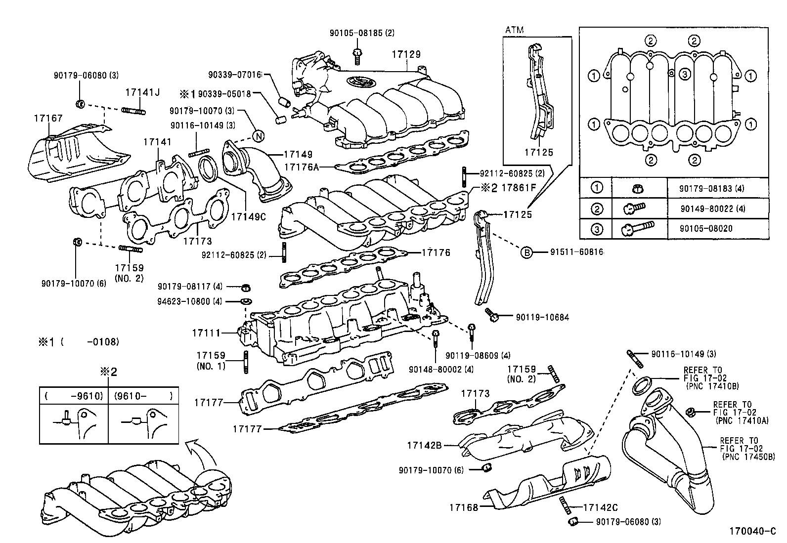 17141-54151 MANIFOLD, EXHAUST product image