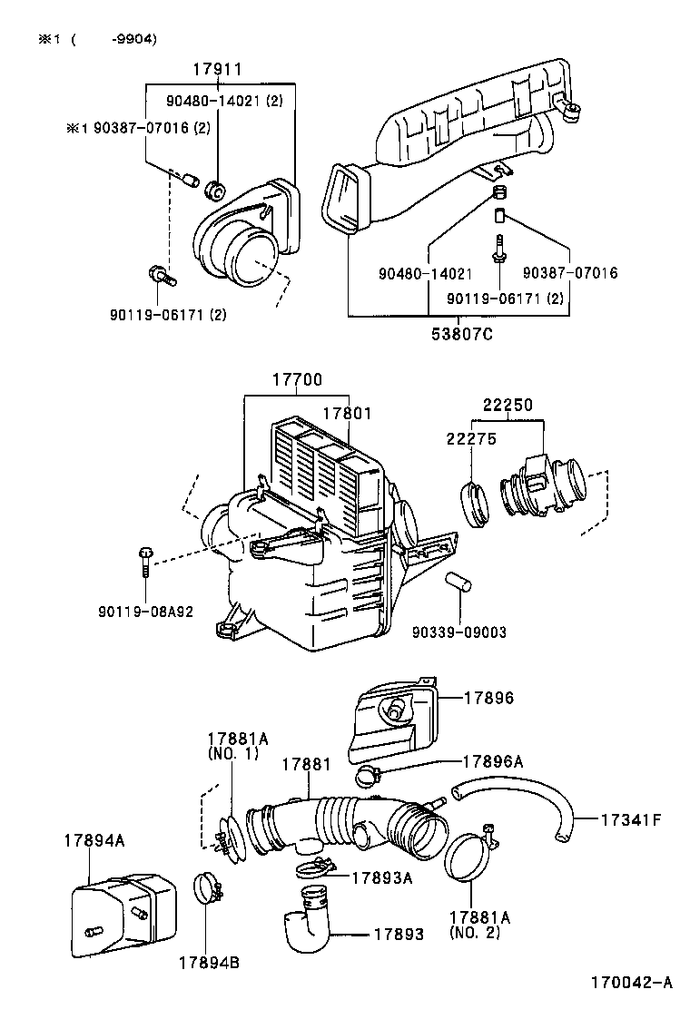17705-62080 CAP SUB-ASSY, AIR CLEANER product image