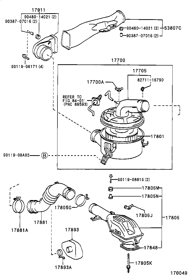 17705-62060 CAP SUB-ASSY, AIR CLEANER product image