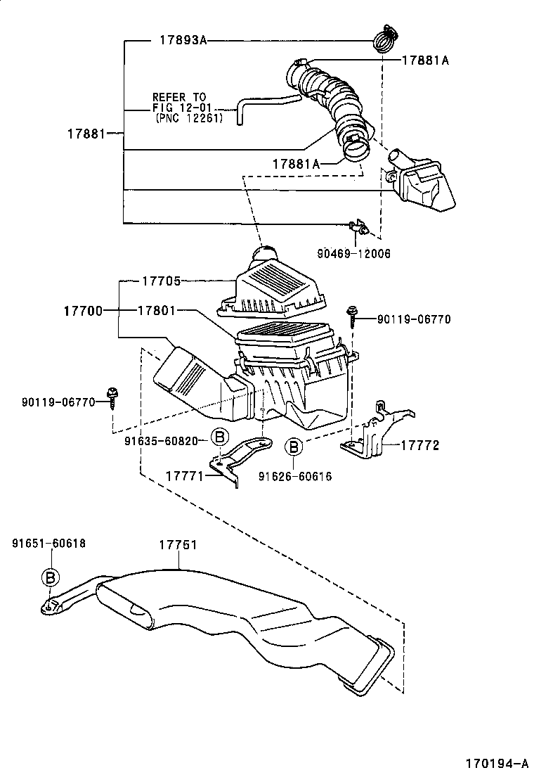 17880-11241 HOSE, AIR CLEANER, NO.1 product image