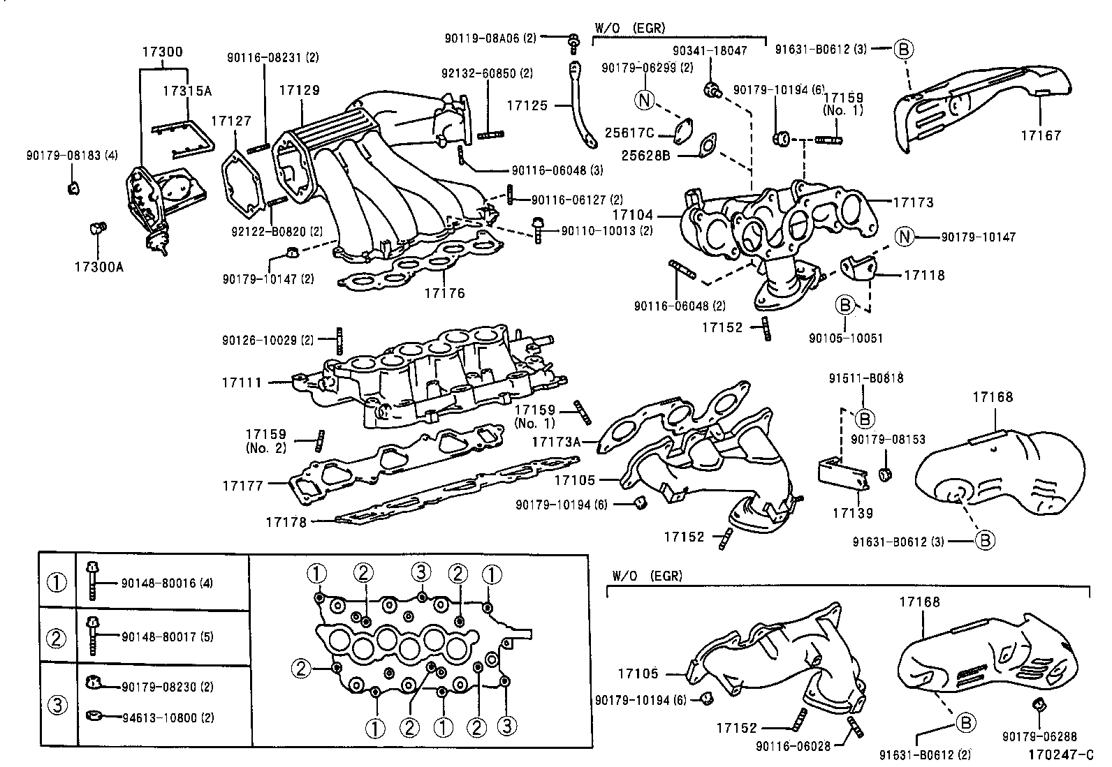 90126-10030 BOLT, STUD(FOR MANIFOLD TO CYLINDER HEAD) product image