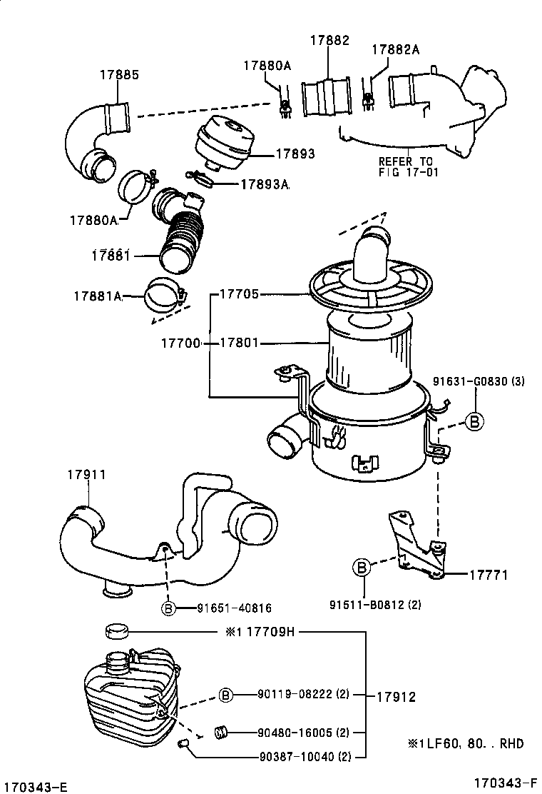 17705-54380 CAP SUB-ASSY, AIR CLEANER product image