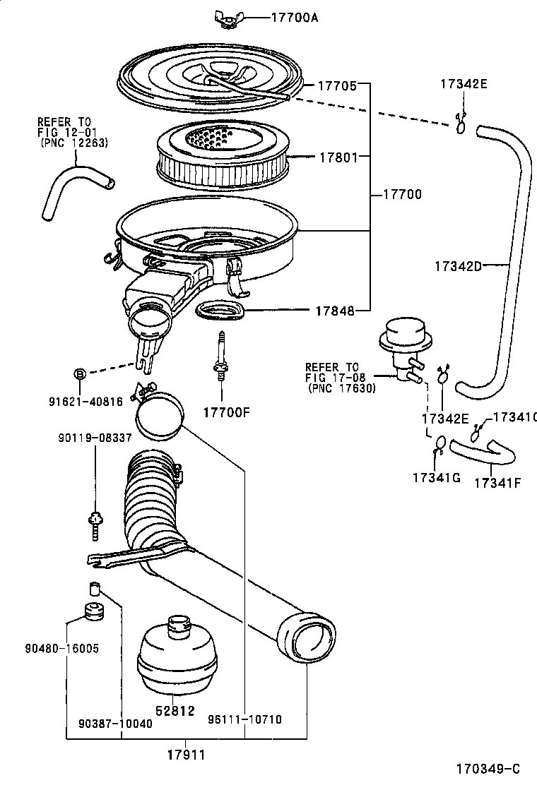 17705-54380 CAP SUB-ASSY, AIR CLEANER product image