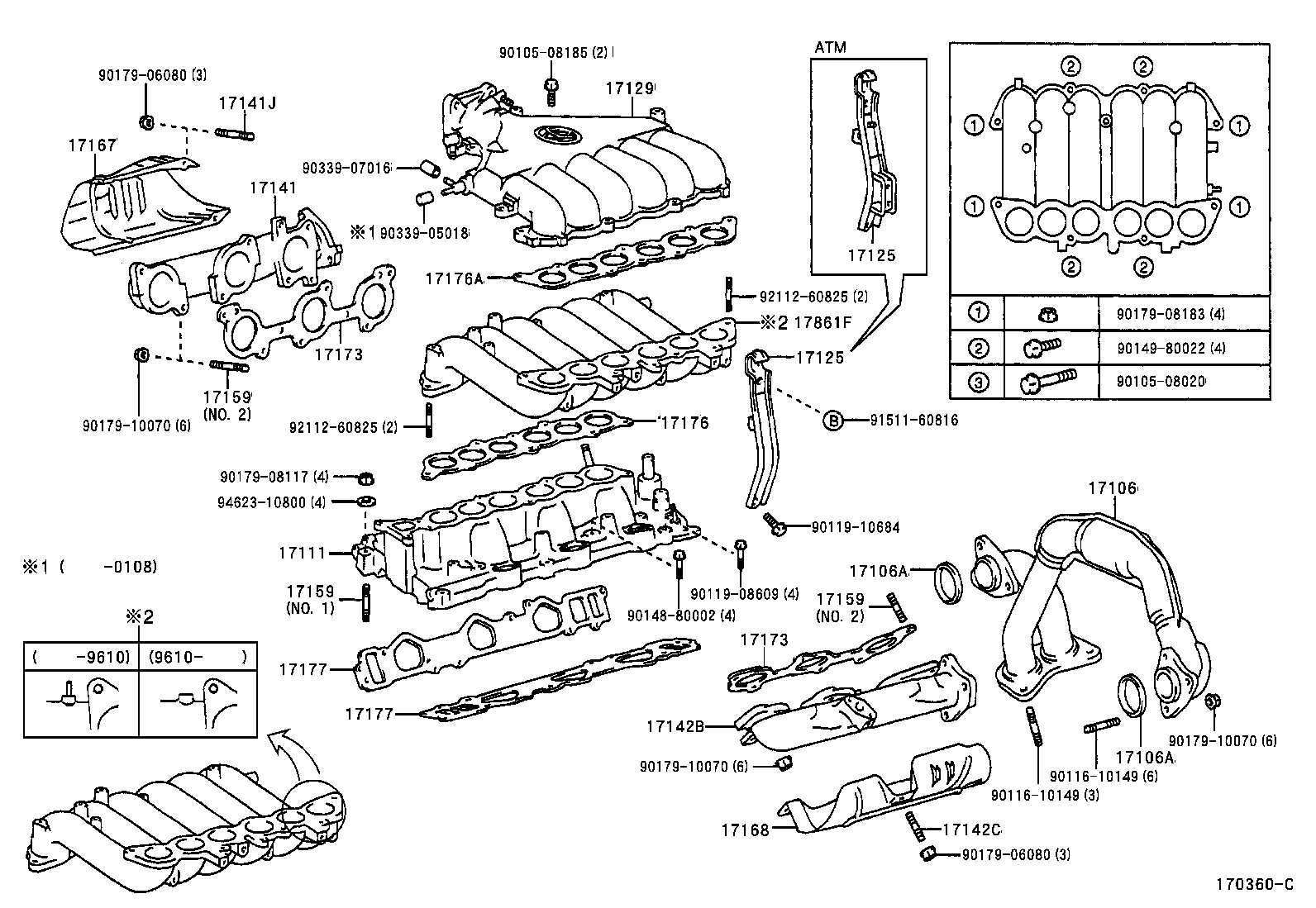17141-54151 MANIFOLD, EXHAUST product image