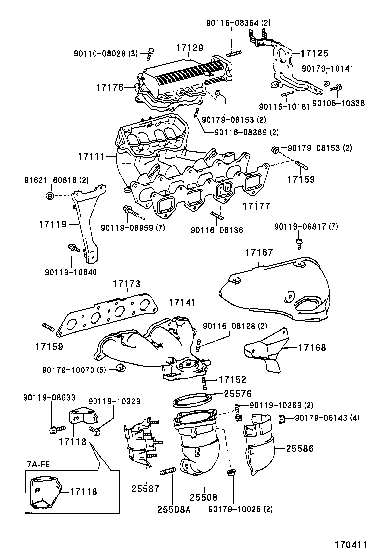 17101-16190 MANIFOLD, INTAKE product image