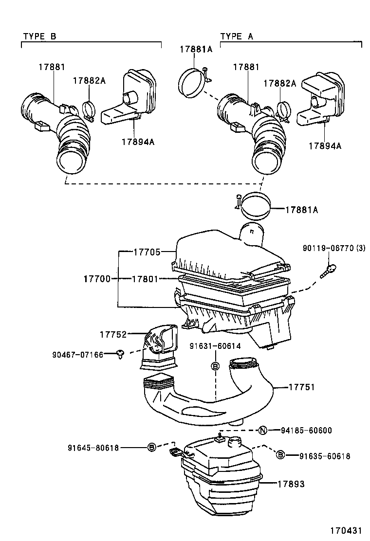 17750-11010 INLET, AIR CLEANER, NO.1 product image