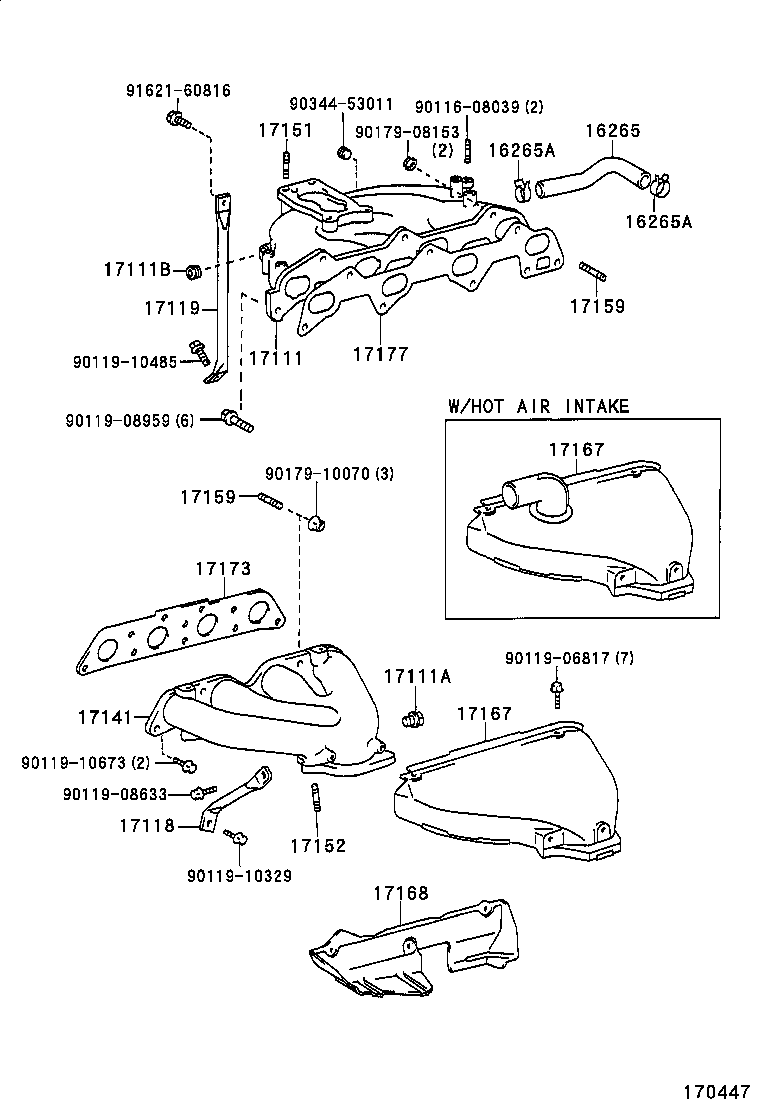 17101-15070 MANIFOLD, INTAKE product image